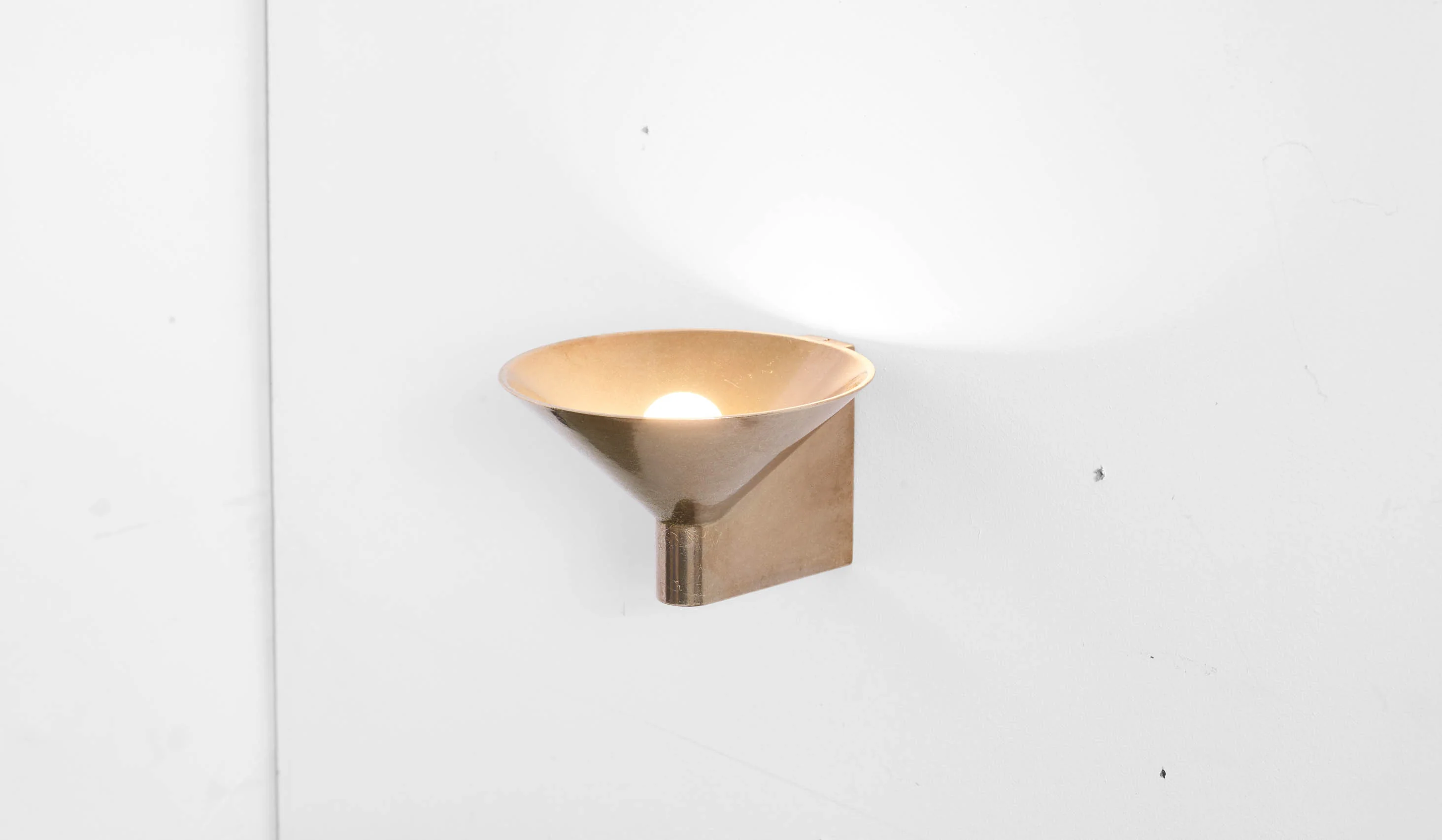 Studio Henry Wilson Polished Cast Bronze Conical Wall Light - Image 10
