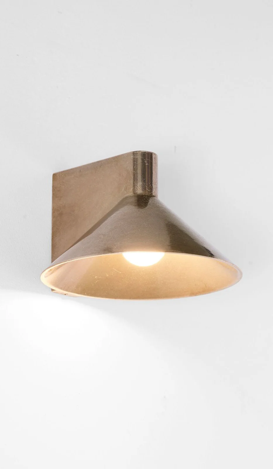 Studio Henry Wilson Polished Cast Bronze Conical Wall Light - Image 11