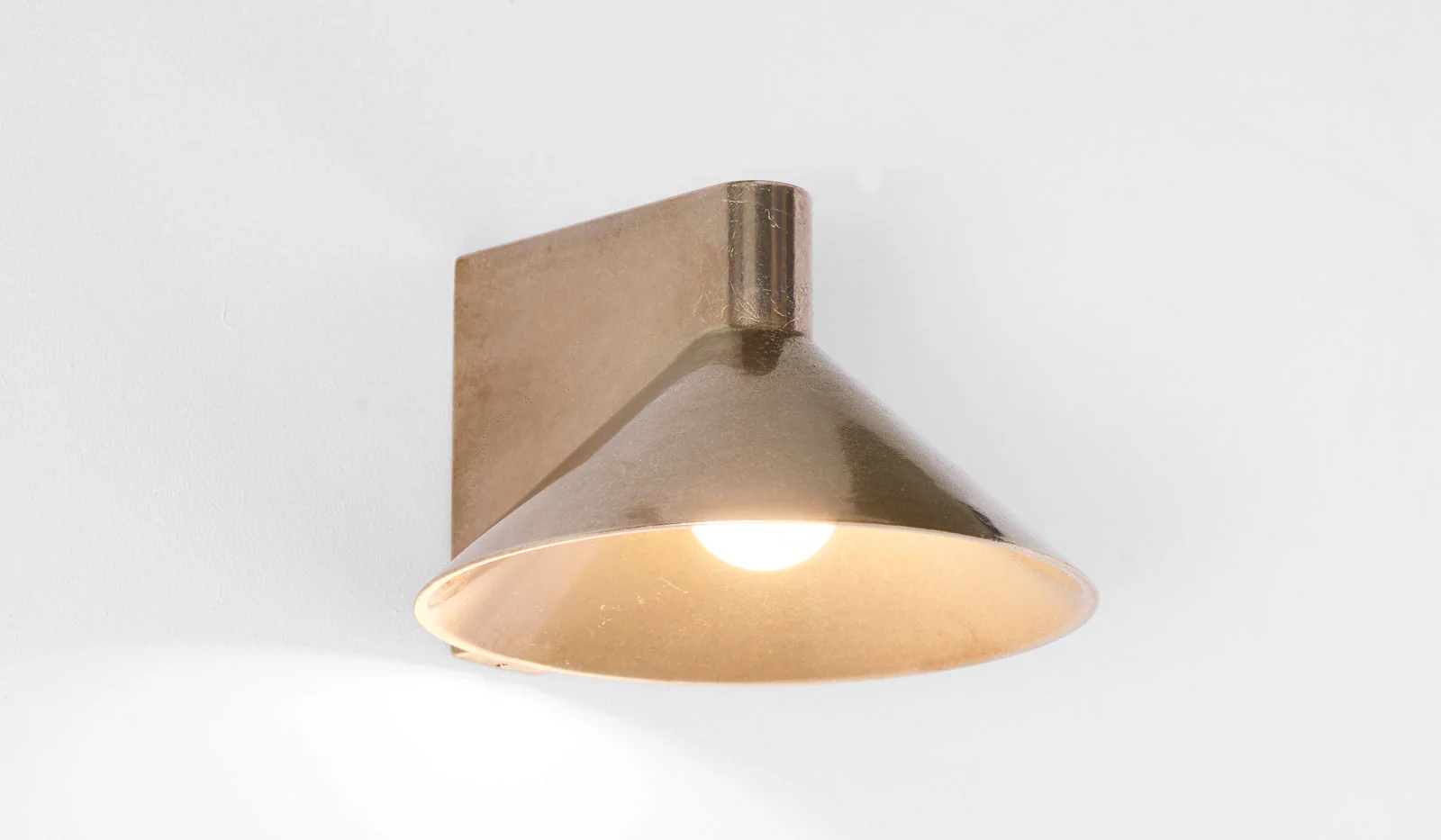 Studio Henry Wilson Polished Cast Bronze Conical Wall Light - Image 12