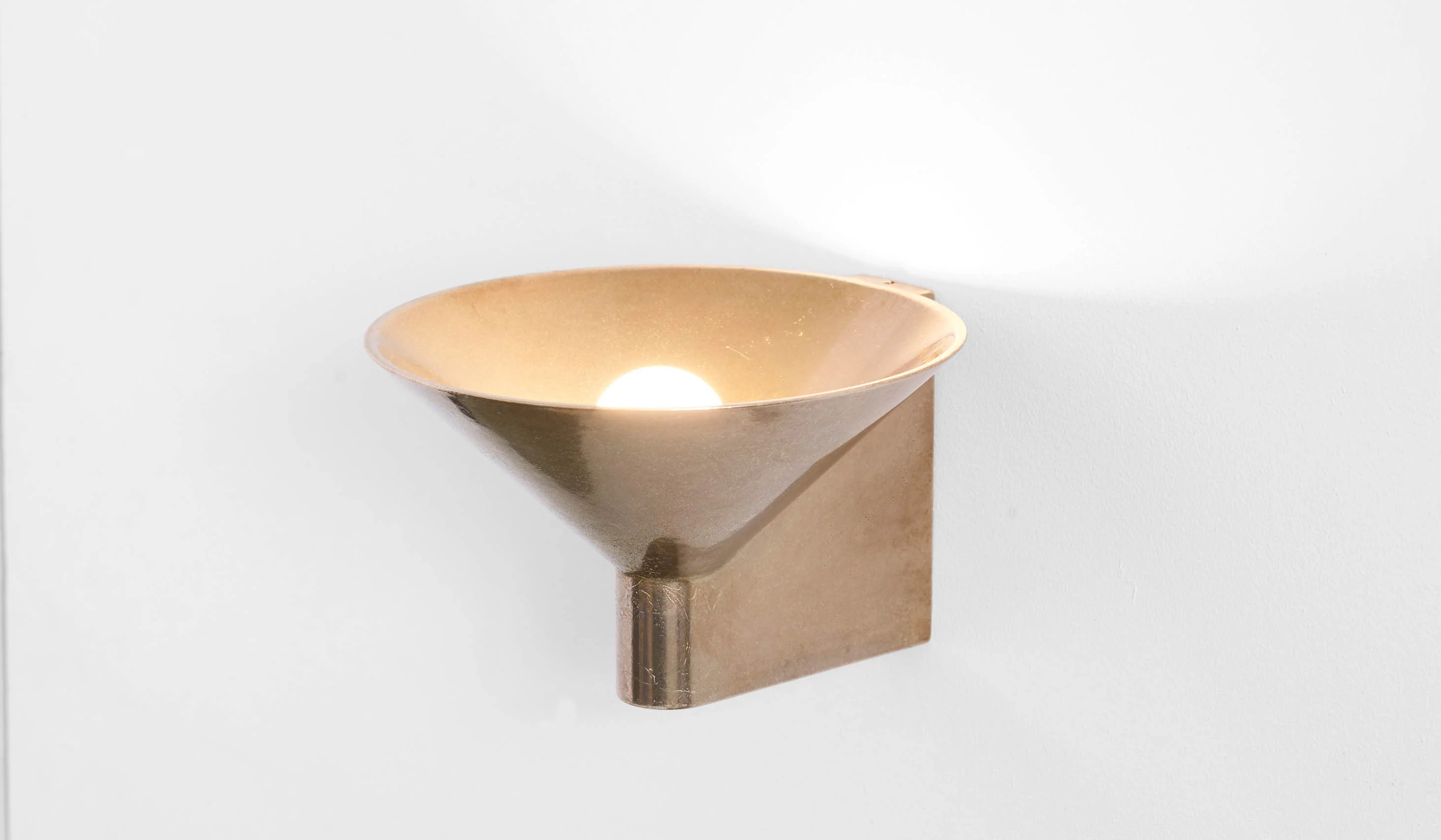 Studio Henry Wilson Polished Cast Bronze Conical Wall Light - Image 18
