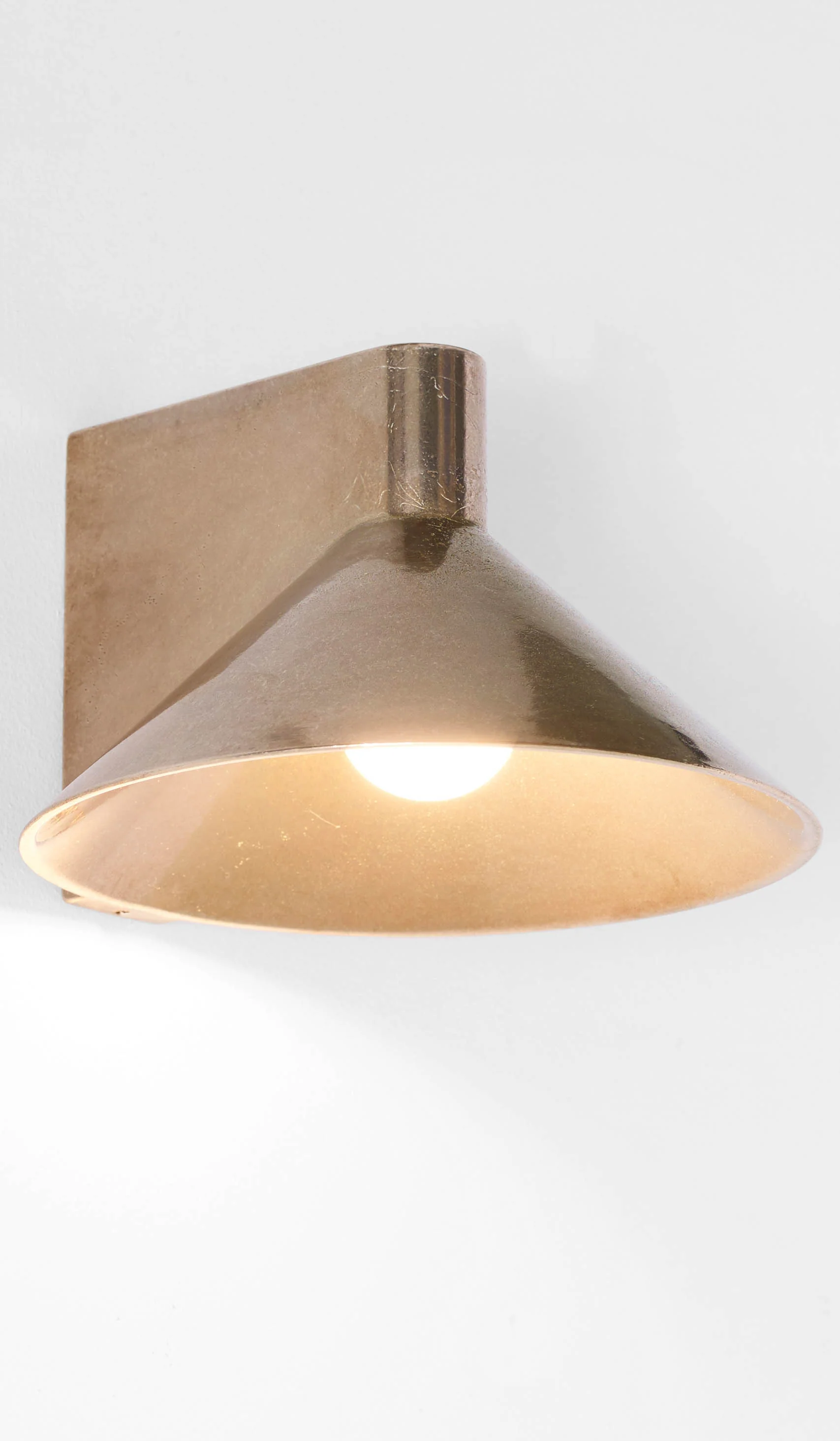 Studio Henry Wilson Polished Cast Bronze Conical Wall Light - Image 3
