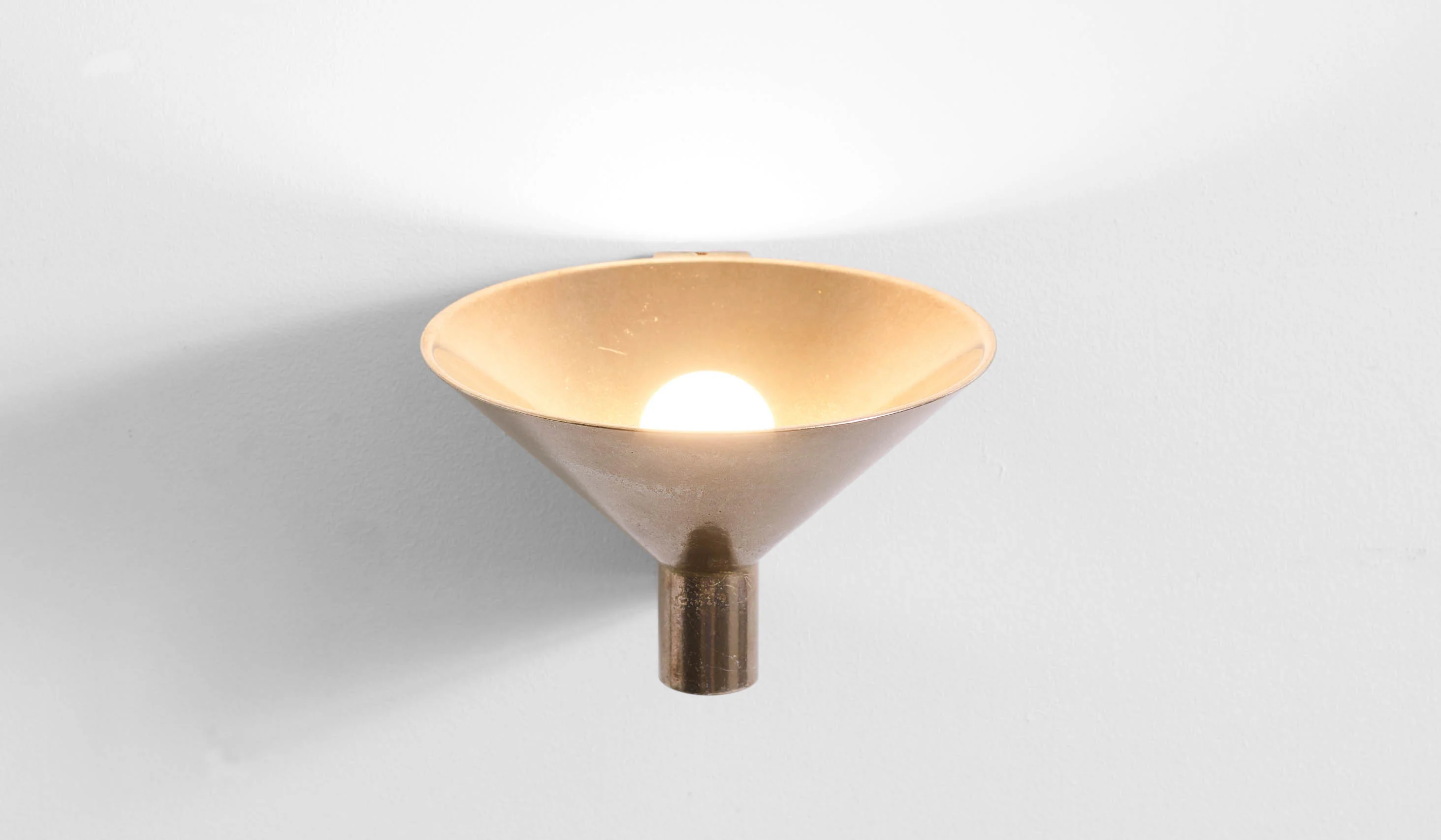 Studio Henry Wilson Polished Cast Bronze Conical Wall Light - Image 4