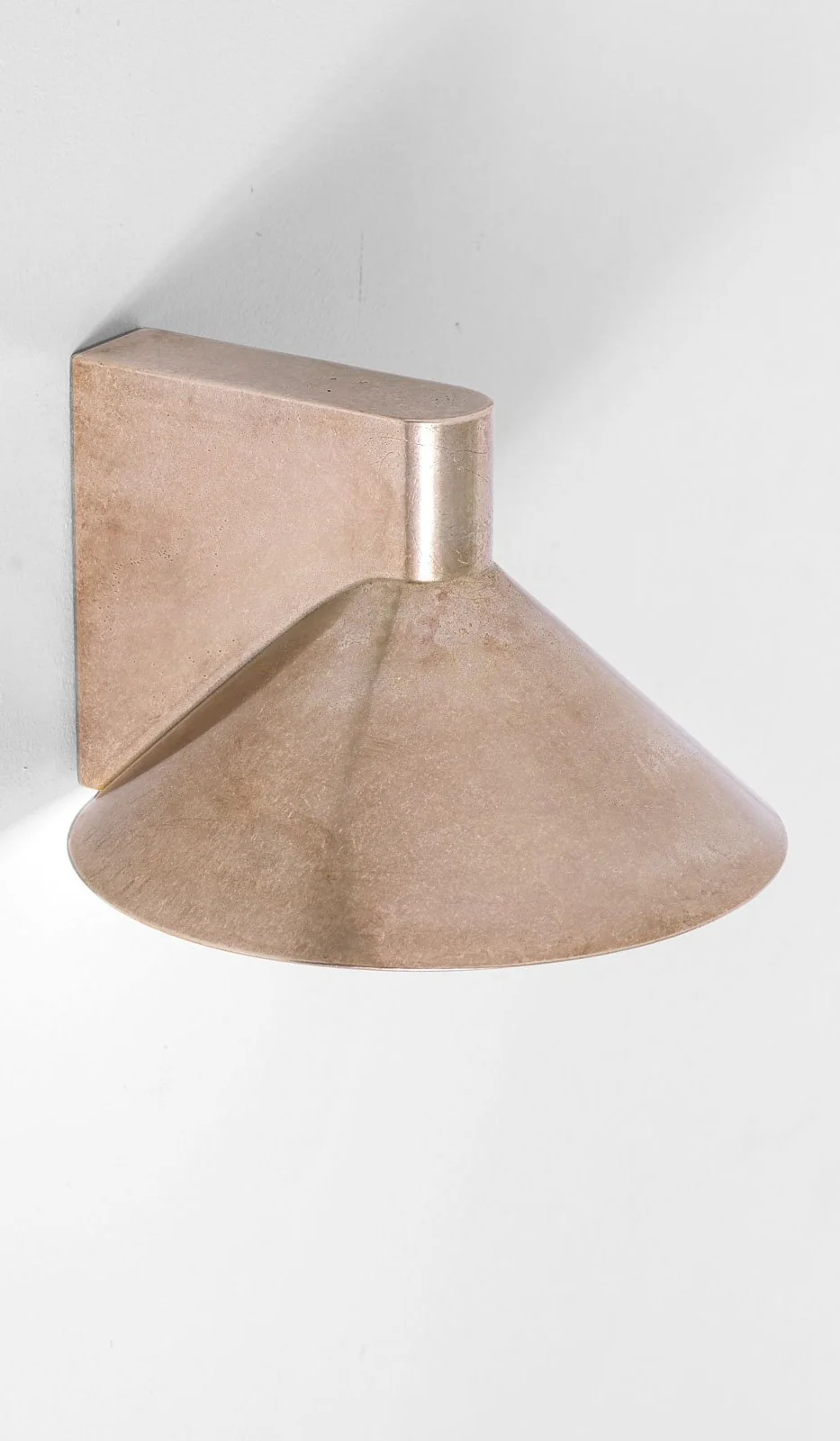 Studio Henry Wilson Polished Cast Bronze Conical Wall Light - Image 5