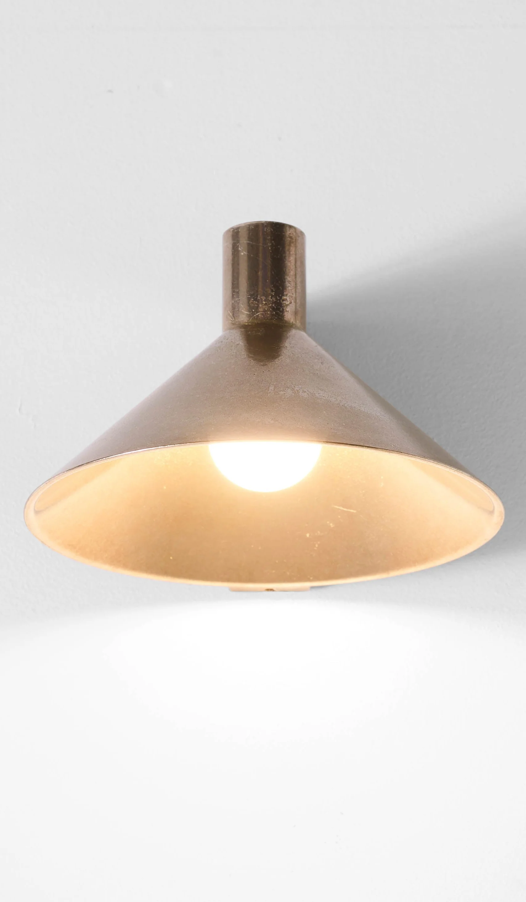 Studio Henry Wilson Polished Cast Bronze Conical Wall Light - Image 9