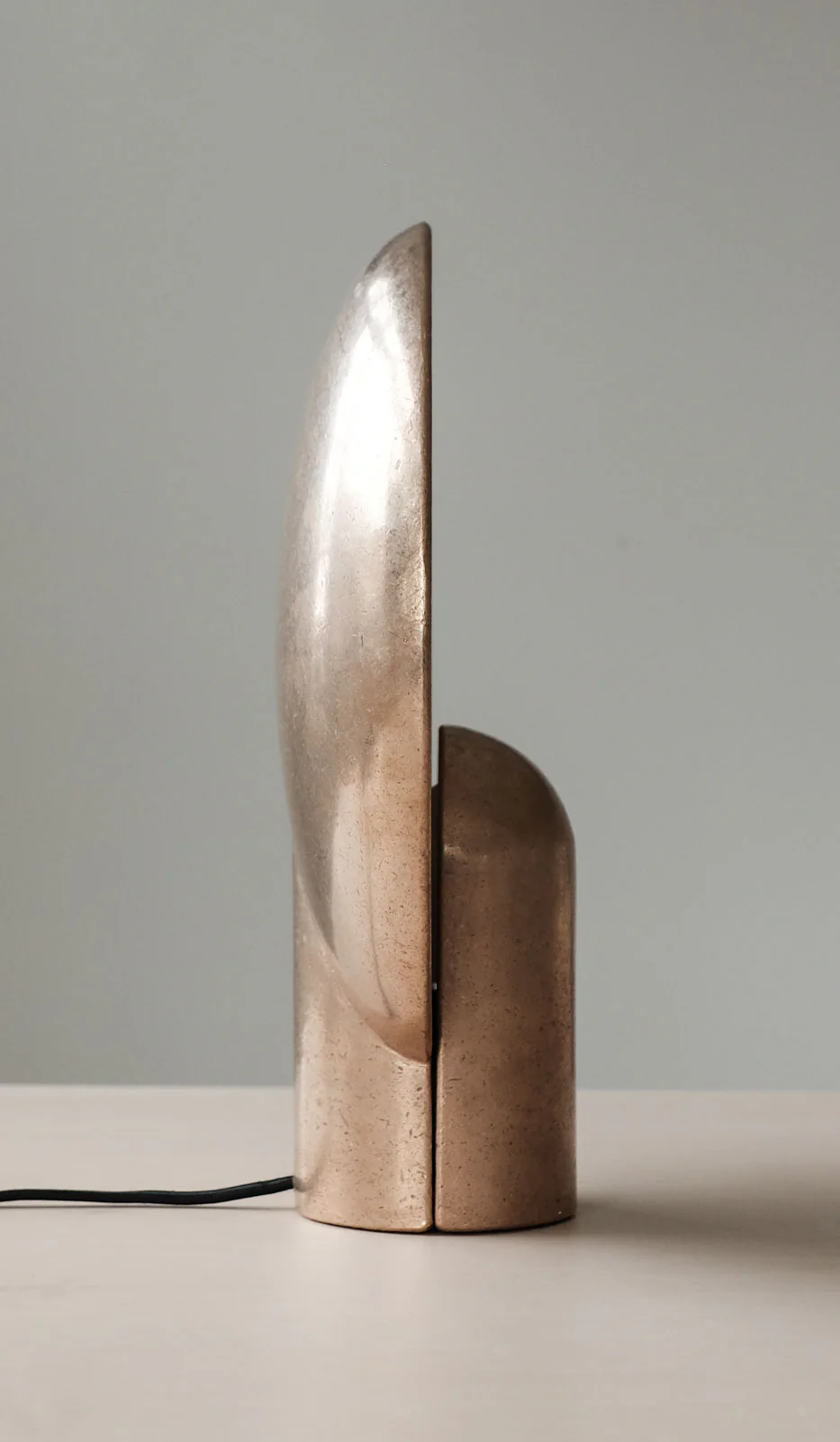 Studio Henry Wilson Polished Cast Bronze Surface Sconce Table Lamp - Image 11