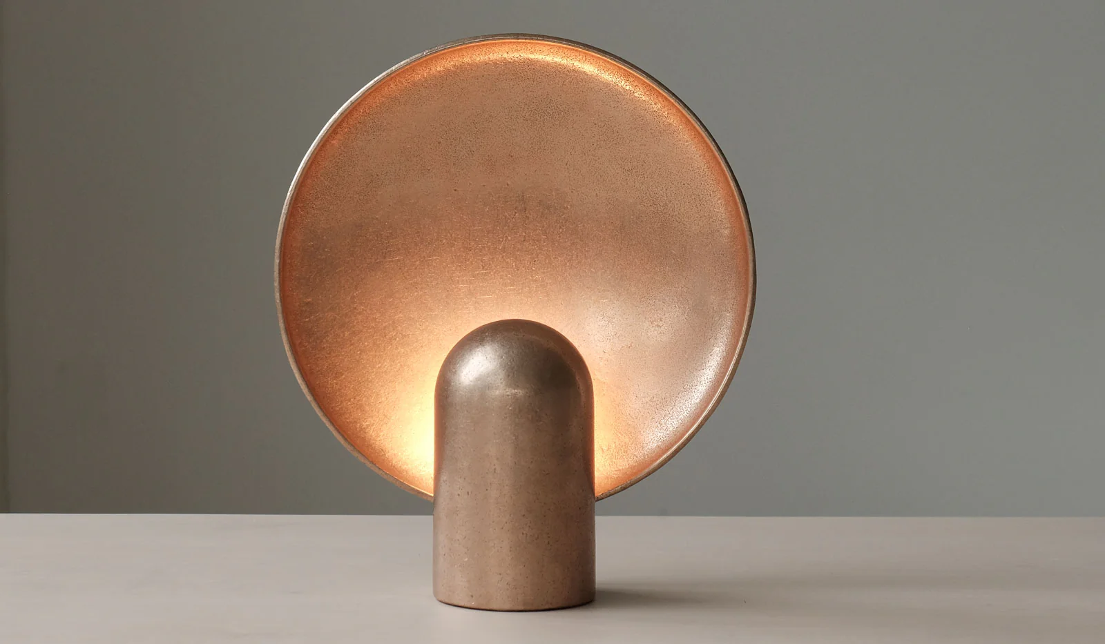 Studio Henry Wilson Polished Cast Bronze Surface Sconce Table Lamp - Image 2