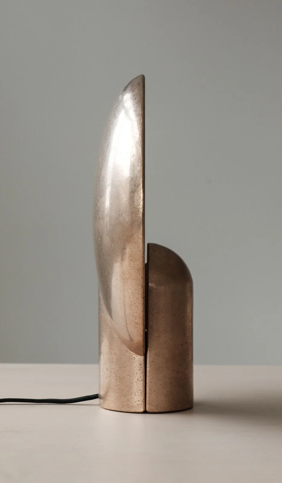 Studio Henry Wilson Polished Cast Bronze Surface Sconce Table Lamp - Image 5