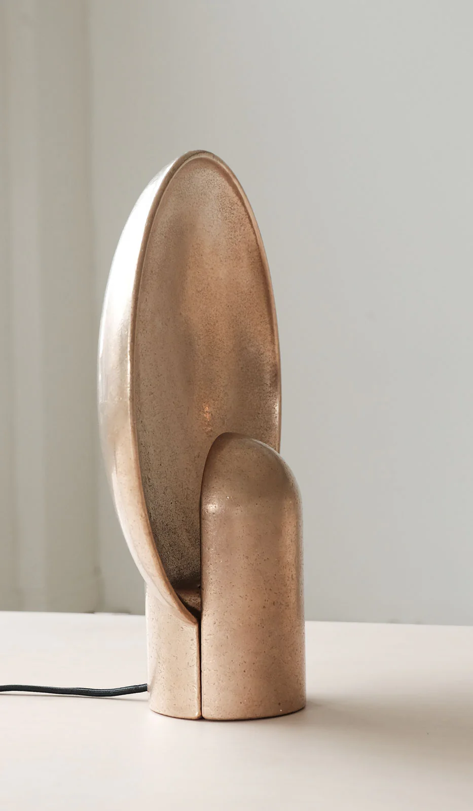 Studio Henry Wilson Polished Cast Bronze Surface Sconce Table Lamp - Image 6